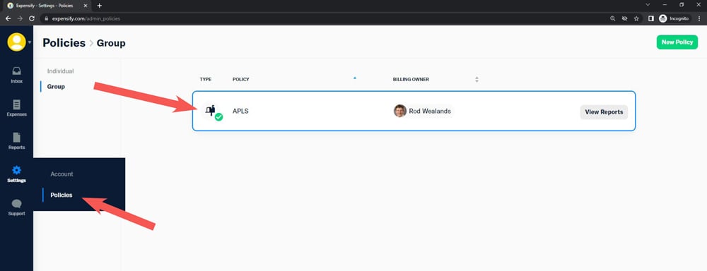 Expensify---policies-with-arrows